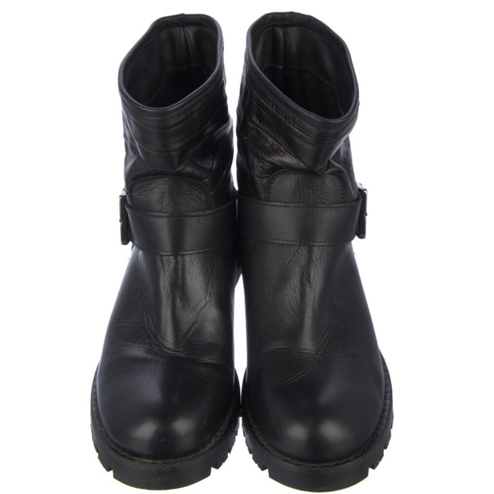 Baldinini Made in Italy Leather Moto Boots Women's Size: 9 | US9, IT39 NEW